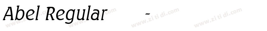 Abel Regular字体字体转换